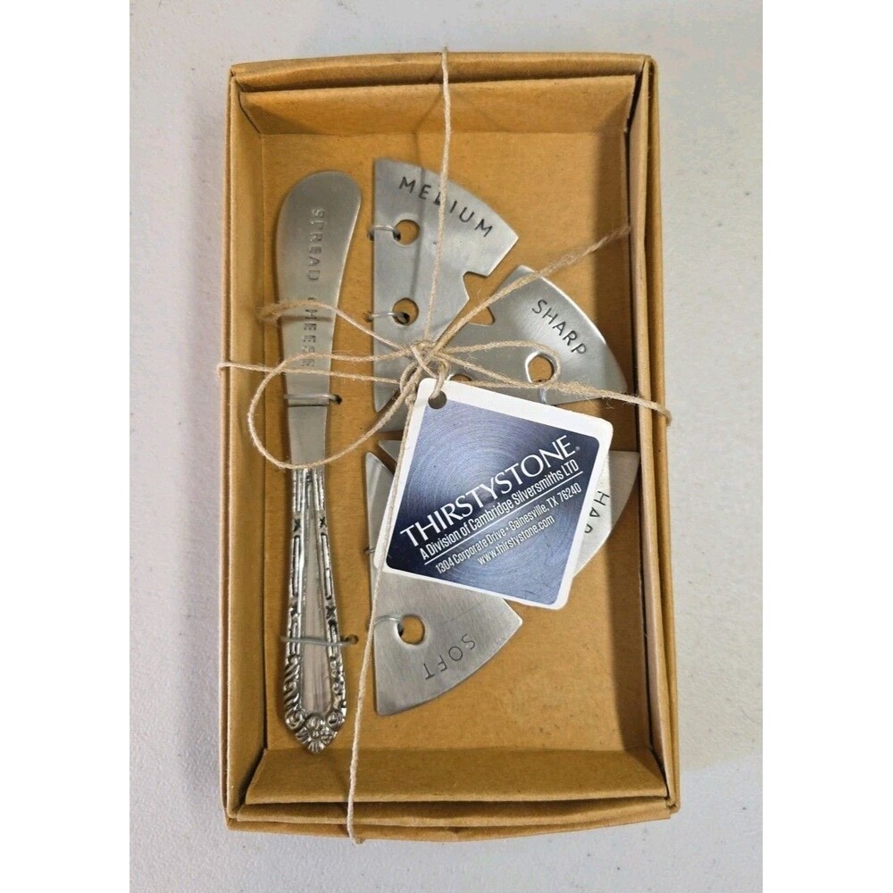 Thirstystone Cheese Markers Spreader Hand-Stamped Medium Sharp Hard Soft NIB